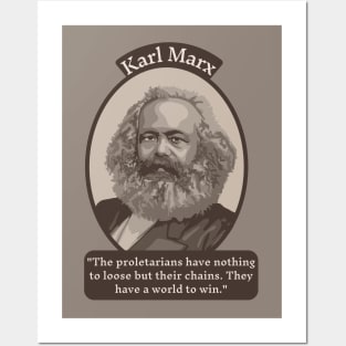 Karl Marx Portrait and Quote Posters and Art